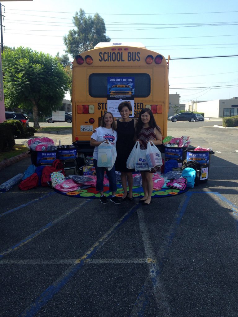 Stuff the bus school supplies donation event Anaheim 2016 #1