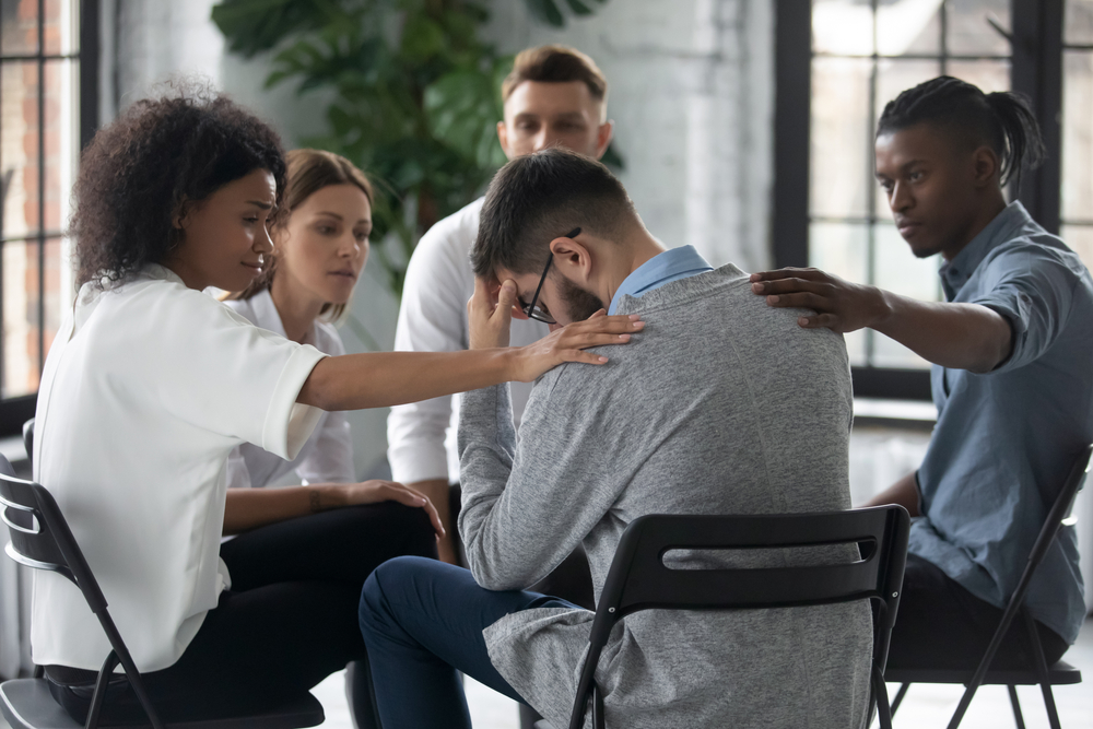 Group session inside professional Orange County rehab